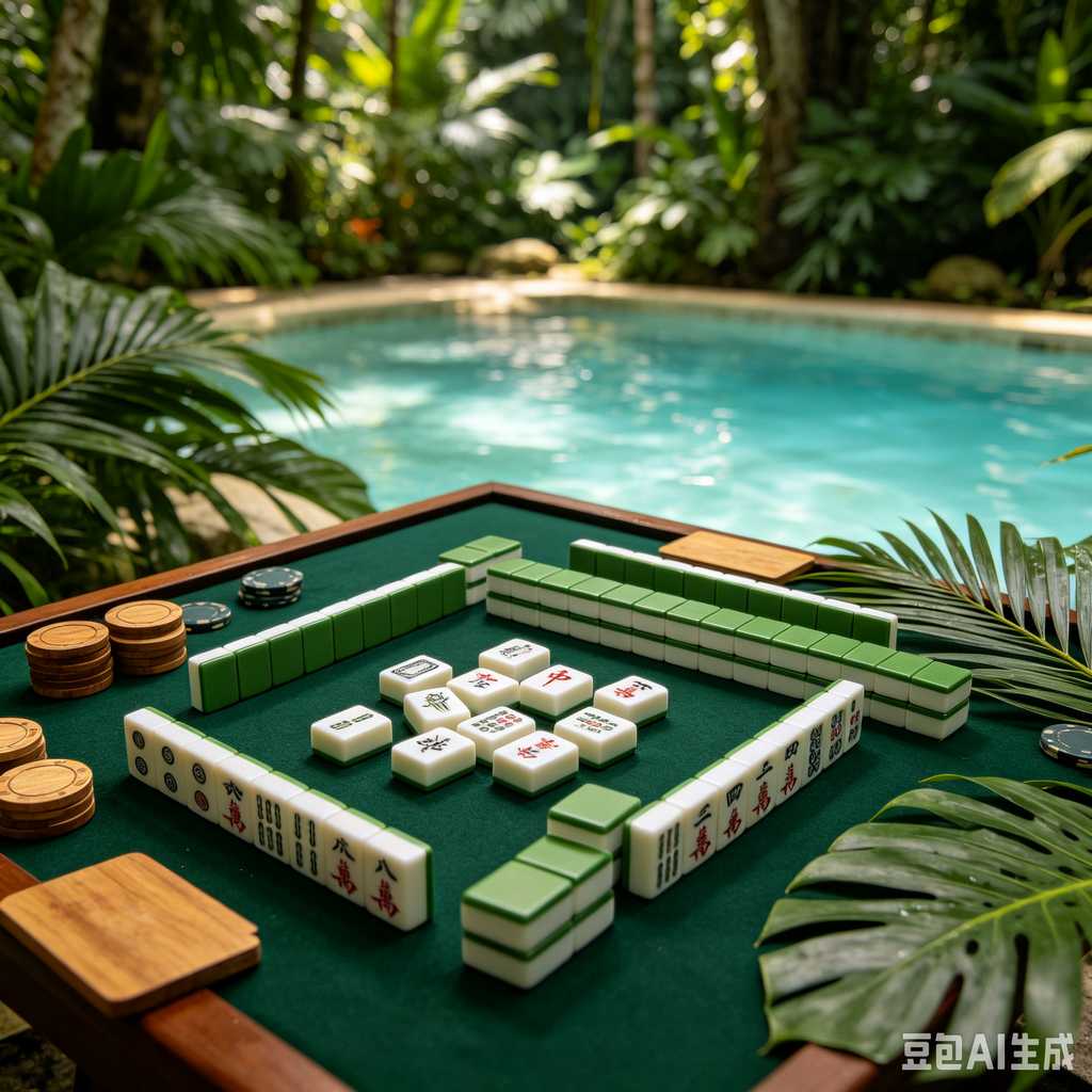 printed logo mahjong set